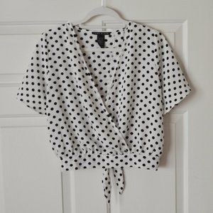Black and White Polka Dot Blouse